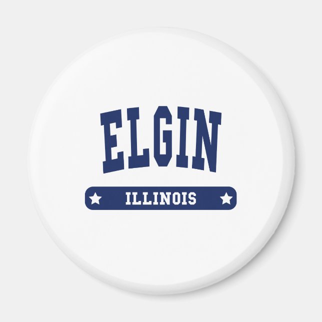 Imán Camisas de té Elgin Illinois College Style (Frente)