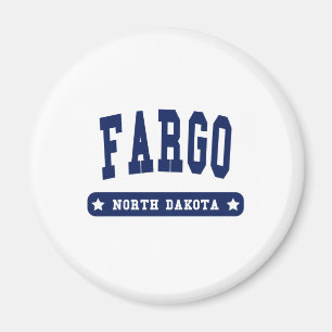 Imán Camisas de té Fargo North Dakota College Style