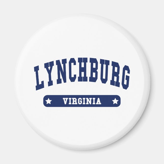 Imán Camisas de té Lynchburg Virginia College Style (Frente)