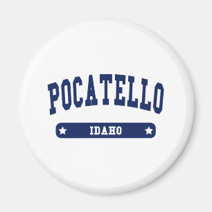 Imán Camisas de té Pocatello Idaho College Style