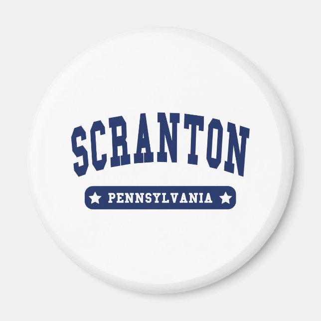 Imán Camisas de té Scranton Pennsylvania College Style (Frente)