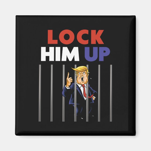 Imán Camisas Trump - Enciérrenlo - Anti Trump (Frente)