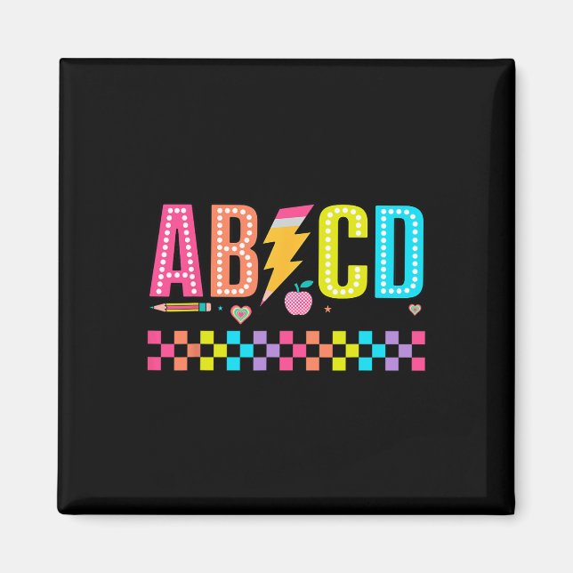Imán Camiseta Abcd Regreso a la Escuela  (Frente)