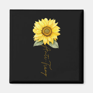 Imán Camiseta Anti Trump Sutil Flores Girasol