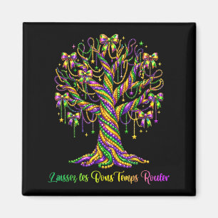 Imán Camiseta Árbol de Cuentas de Mardi Gras Carnaval