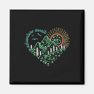 Imán Camiseta Aventura Espera Explora Más Naturaleza Se