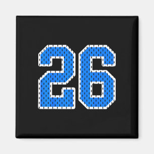 Imán Camiseta brillante azul atlético número 26 jersey