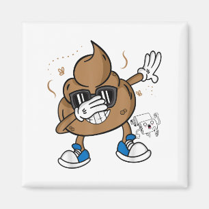 Imán Camiseta Caca Haciendo Dabbing - Emoticono Diverti