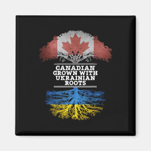 Imán Camiseta Canadiense Crece Con Raíces Ucranianas 
