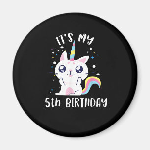 Imán Camiseta Caticorn Kawaii Gato Unicornio Edad 5