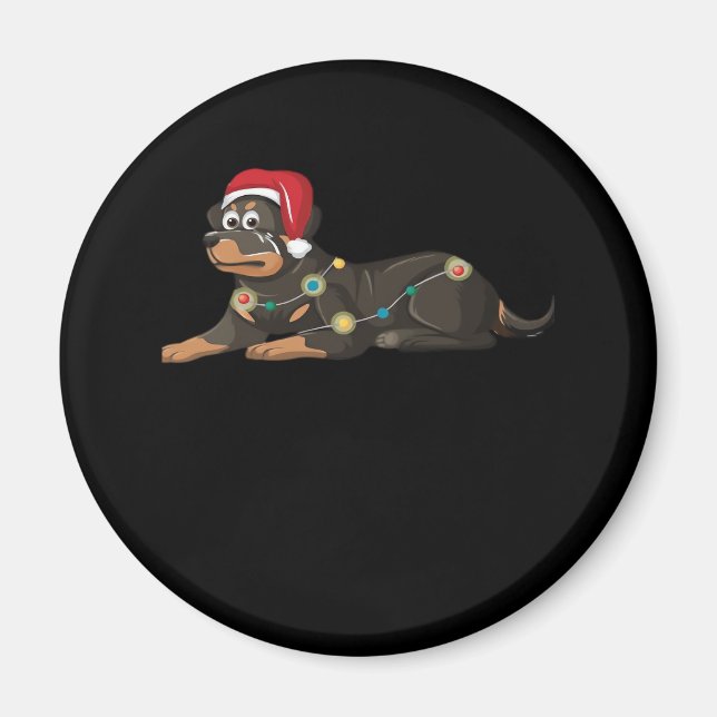 Imán Camiseta clásica de Navidades de perro_1 (Frente)