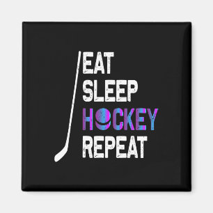 Imán Camiseta Come Duerme Hockey Repite - Regalos de Ho