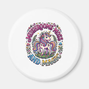 Imán Camiseta comercial de hongos unicornio musgo y mag