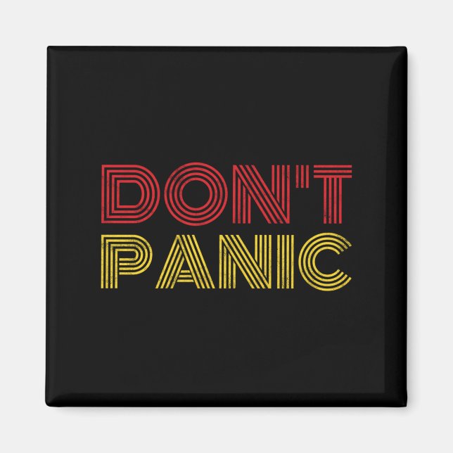 Imán Camiseta con mangas largas y estampado Don't Panic (Frente)