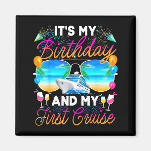 Imán Camiseta Cumpleaños Crucero Cumpleaños Celebración