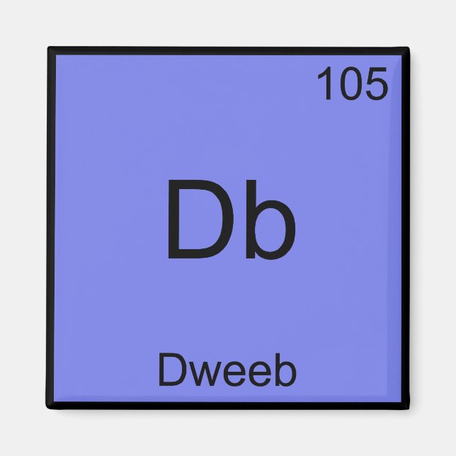 Imán Camiseta Db - Símbolo de Elemento de Química Diver (Frente)