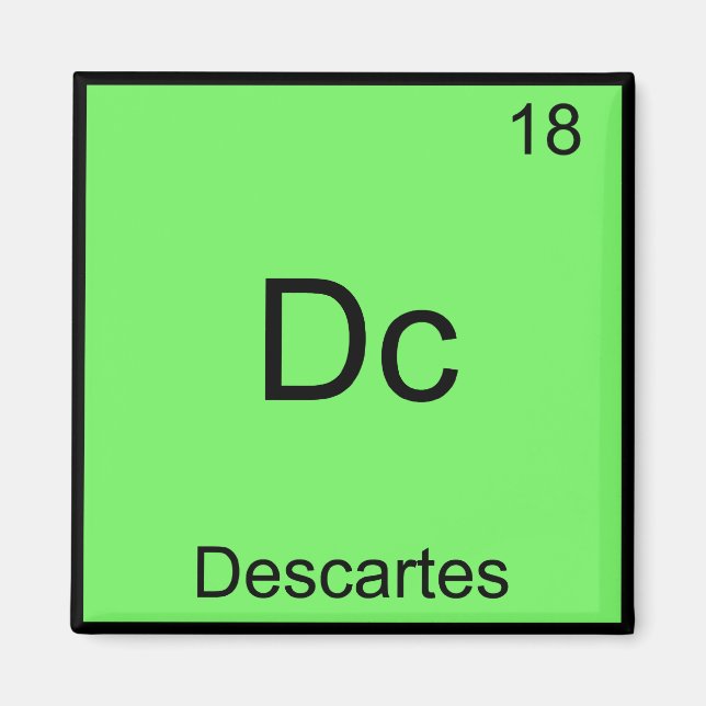 Imán Camiseta Dc - Elemento Divertido de Química Símbol (Frente)