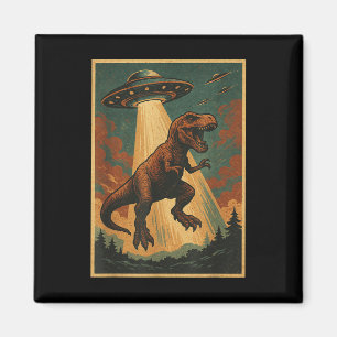 Imán Camiseta de Abducción Ovni Alien Camiseta de Dinos