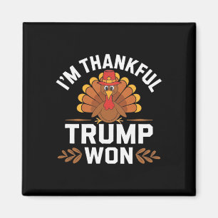 Imán Camiseta de Acción de Gracias de Trump Estoy Agrad