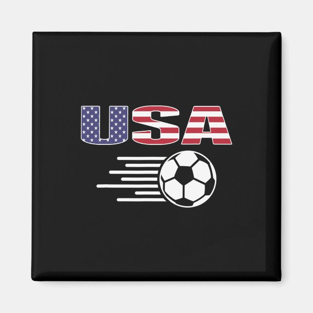 Imán Camiseta de aficionados de fútbol orgullosos de Am (Frente)