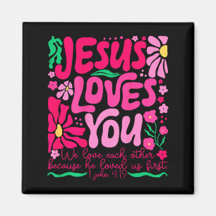Imán Camiseta de Amor Jesús Boho Floral Religiosa Fe