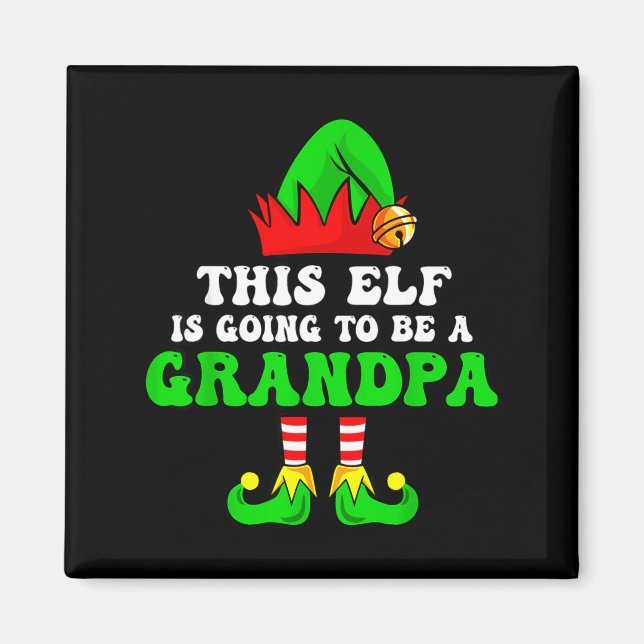 Imán Camiseta de anuncio de bebé Navidad Este duende va (Frente)