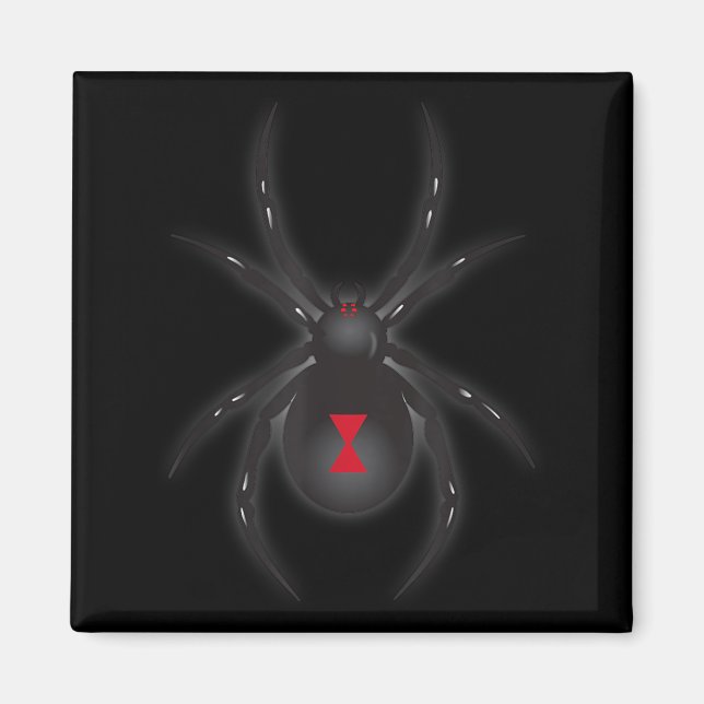 Imán Camiseta de Araña Viuda Negra (Frente)