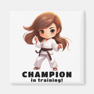 Imán Camiseta de artes marciales de karate para niñas