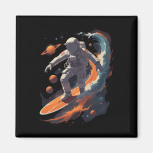 Imán Camiseta de Astronauta Surfista Galaxia Espacio Ex