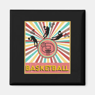 Imán Camiseta de baloncesto estilo vintage retro de los