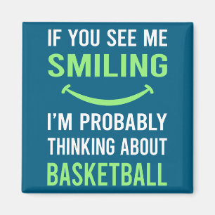 Imán Camiseta de baloncesto sonriente 