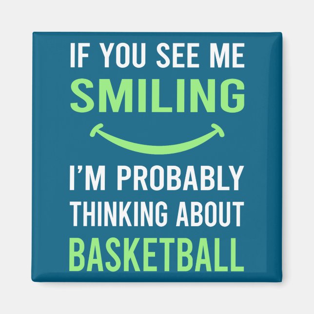 Imán Camiseta de baloncesto sonriente  (Frente)