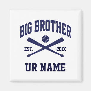 Imán Camiseta de béisbol personalizada de hermano mayor