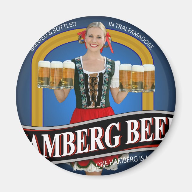 Imán Camiseta de cerveza Hamberg de Raising Hope (Frente)
