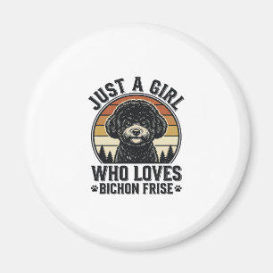 Imán Camiseta de chica Bichon Frise amante de perros vi