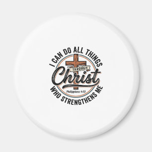 Imán Camiseta de cita vintage Christian Philippians 4_1