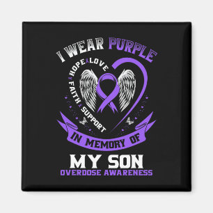 Imán Camiseta de Conciencia de Sobredosis en Memoria de