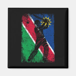 Imán Camiseta de cricket de la bandera de Namibia fan j