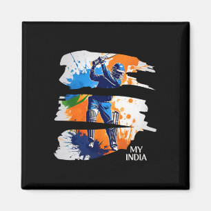 Imán Camiseta de críquet de India Bandera de críquet de