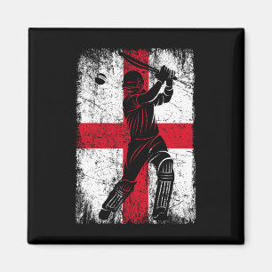 Imán Camiseta de críquet de la bandera de Inglaterra fa