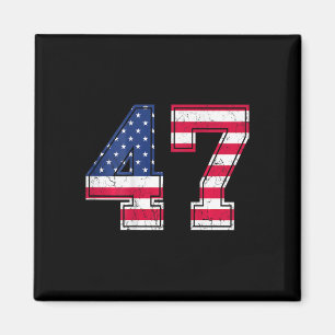 Imán Camiseta de cumpleaños 47 bandera de EE. UU. Jerse