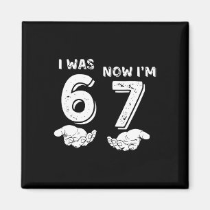 Imán Camiseta de cumpleaños de 7 años Era 6 ahora soy 7