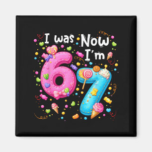Imán Camiseta de cumpleaños para niña de 7 años - tenía