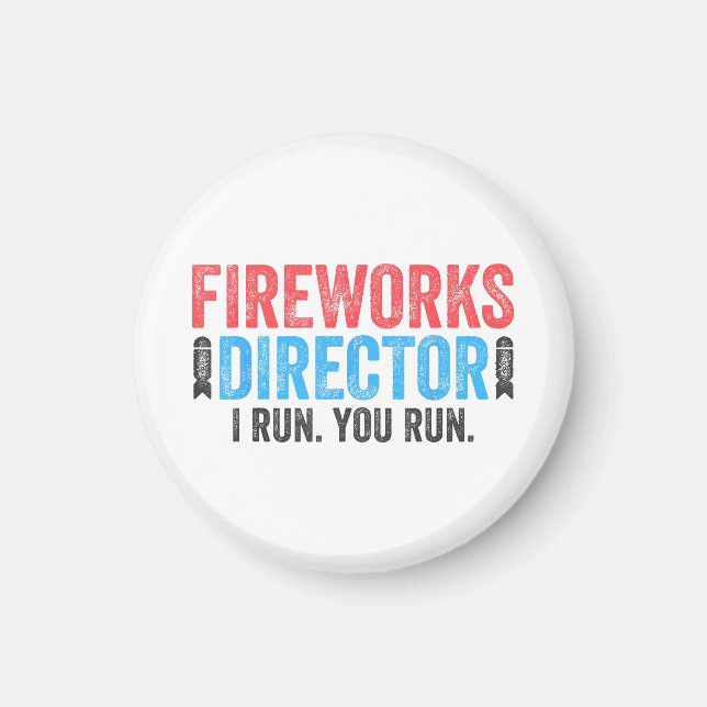 Imán Camiseta de Director de Fuegos Artificiales 4 de J (Frente)