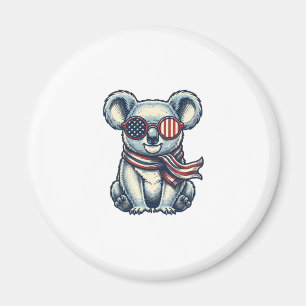 Imán Camiseta de diseño de grabado vintage de koala pat