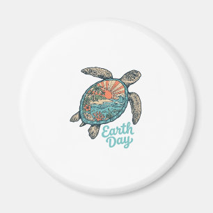 Imán Camiseta de diseño de grabado vintage de tortuga m