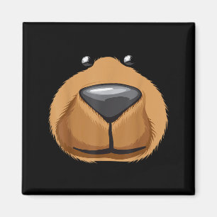 Imán Camiseta De Disfraz De Cara De Oso Lindo Funny Hal