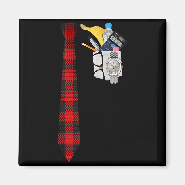 Imán Camiseta de disfraz de nerd de Halloween divertido (Frente)