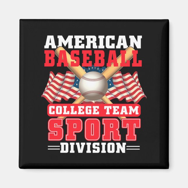 Imán Camiseta de División de Equipo de Béisbol Universi (Frente)