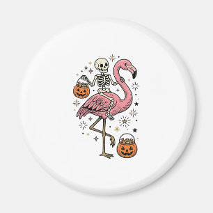 Imán Camiseta de dulces de Halloween de flamenco montan